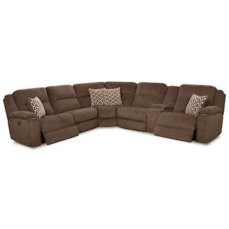 Casual Power Reclining Sectional Sofa with USB Charging Cup Holders